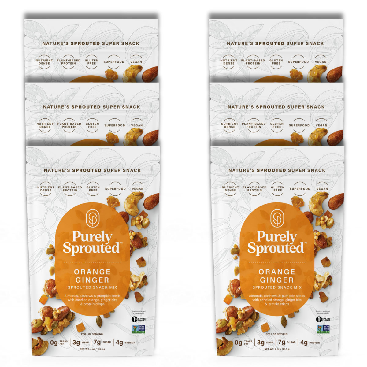 Orange Ginger, Sprouted Snack Mix