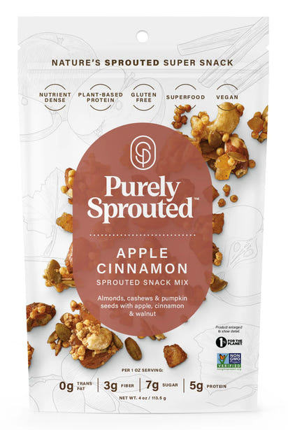 Apple Cinnamon, Sprouted Snack Mix