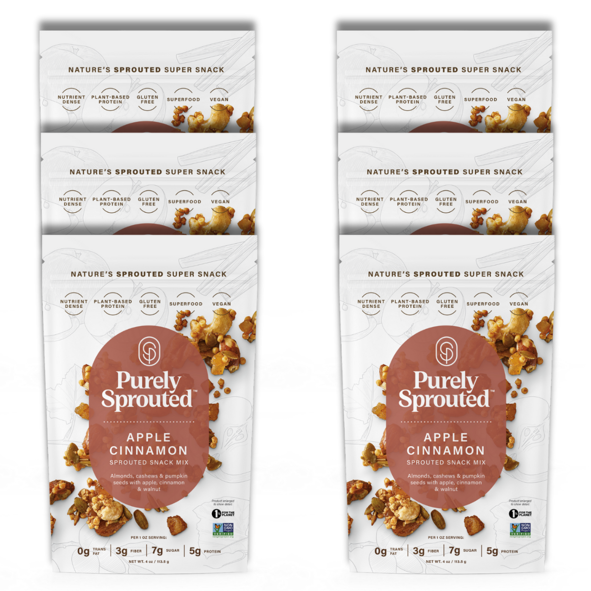 Snack On Our Apple Cinnamon Sprouted Trail Mix.