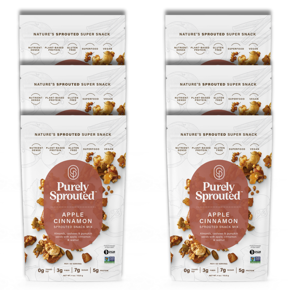 Snack On Our Apple Cinnamon Sprouted Trail Mix.