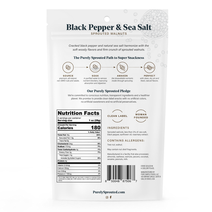 Black Pepper & Sea Salt, Sprouted Walnuts