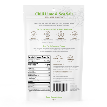 Chili Lime & Sea Salt, Sprouted Cashews