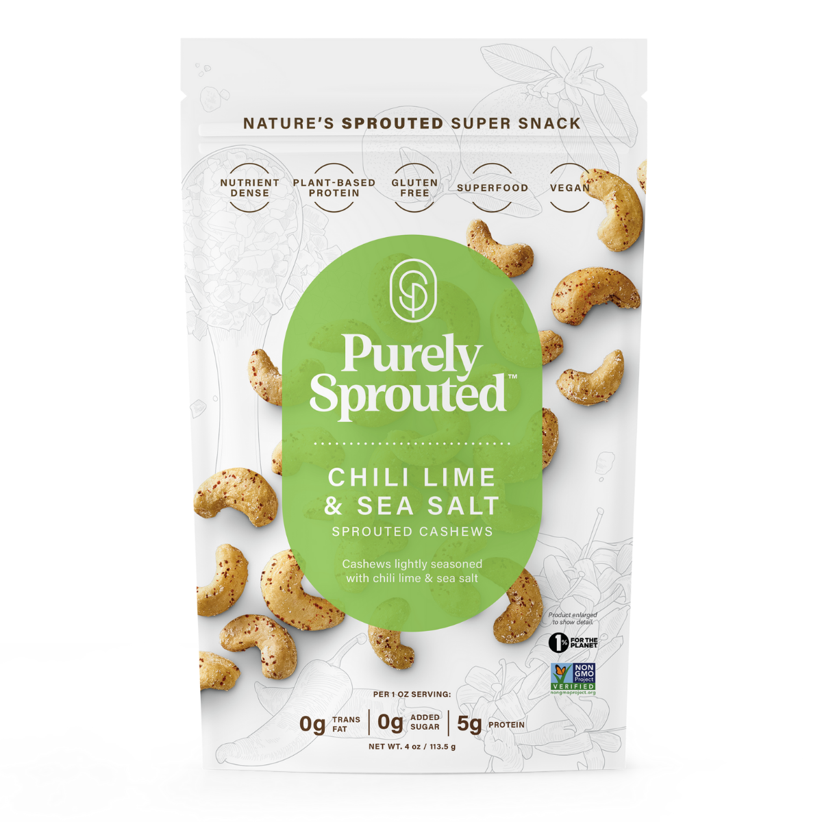 Chili Lime & Sea Salt, Sprouted Cashews