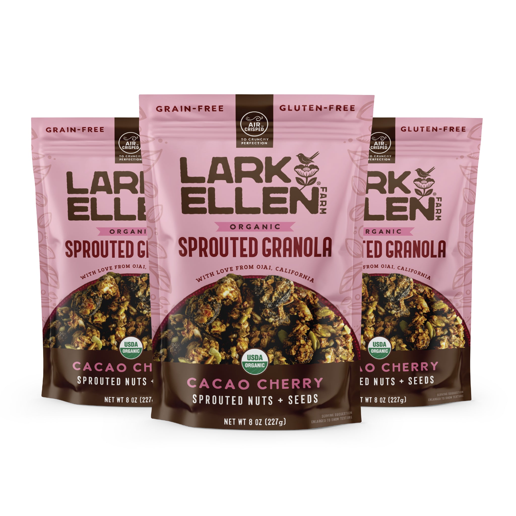 Cacao-Cherry Grain-Free Sprouted Granola Bites.