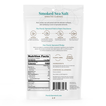 Smoked Sea Salt, Sprouted Almonds