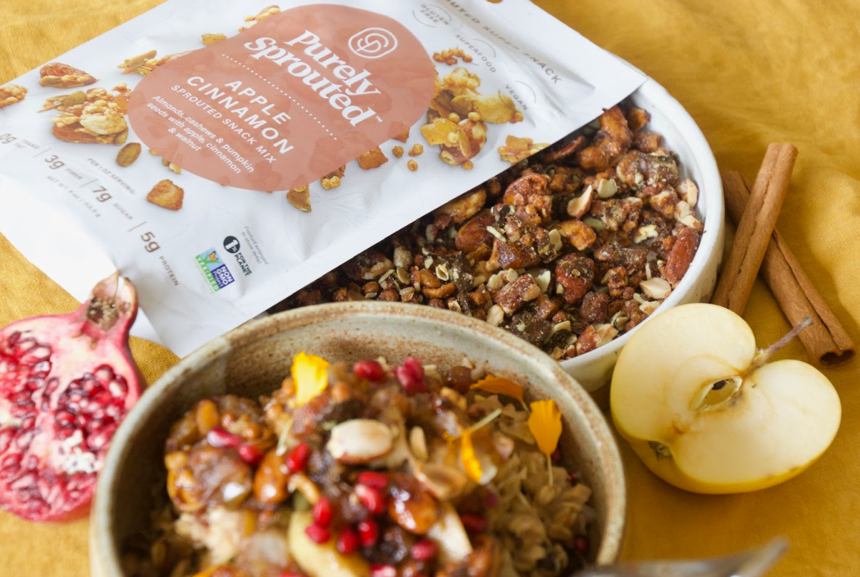 Snack On Our Apple Cinnamon Sprouted Trail Mix.